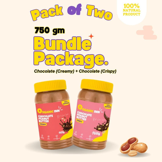 Chocolate (Creamy) + Chocolate (Crispy) - Pack of 2 - 750gm Bundle