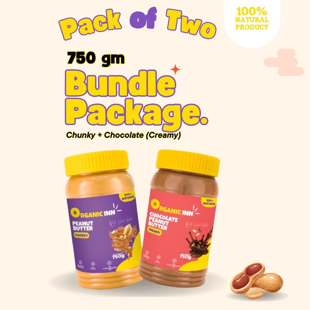 Chunky + Chocolate (Creamy) - Pack of 2 - 750gm Bundle