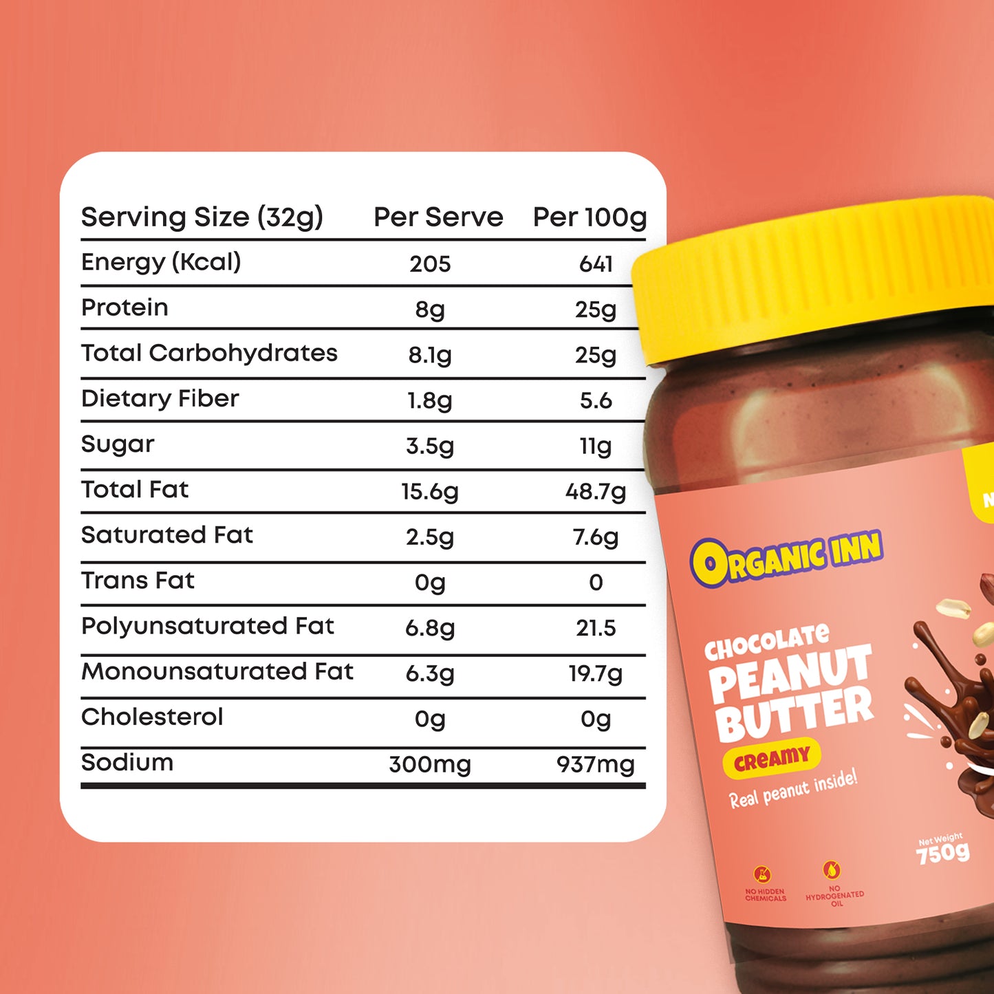 Chocolate Peanut Butter (Creamy) - 750 G