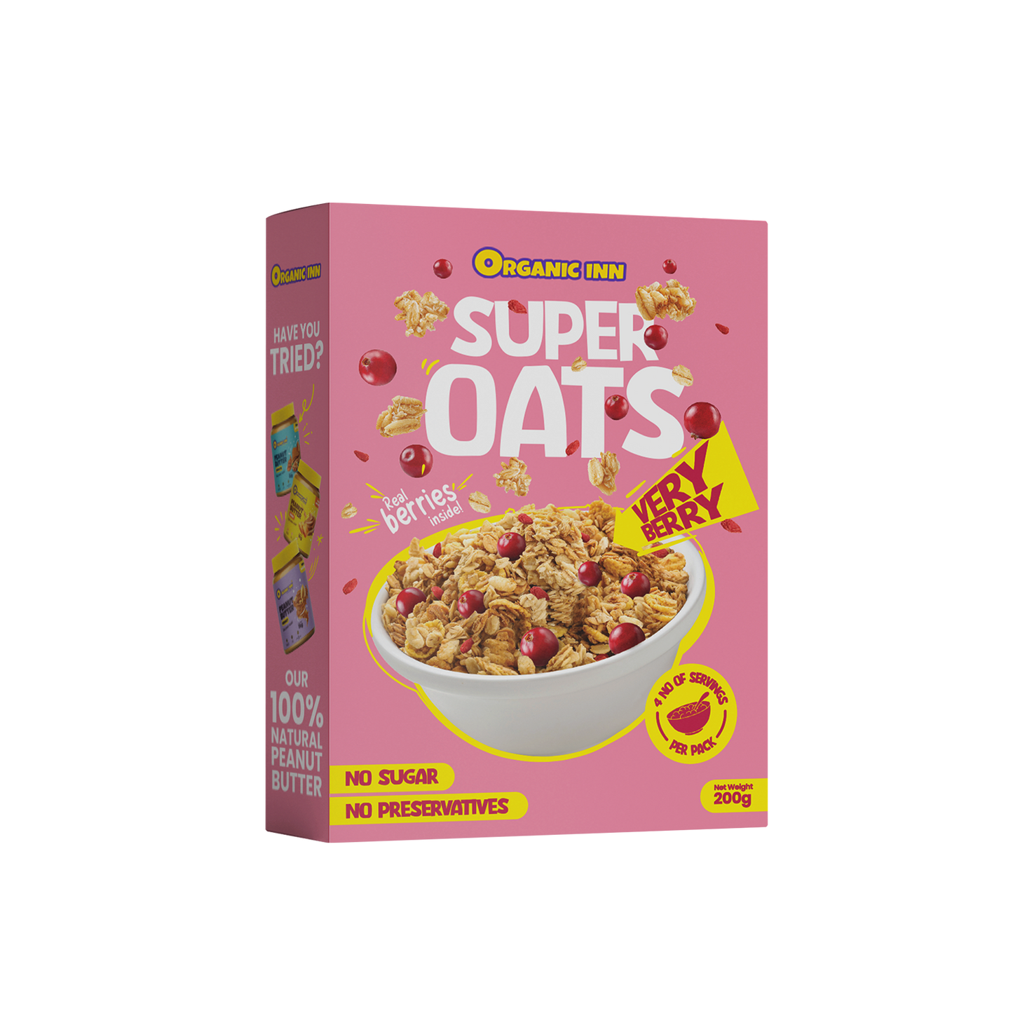 Organic Inn Very Berry Super Oats (200g) - Healthy Breakfast Pakistan.