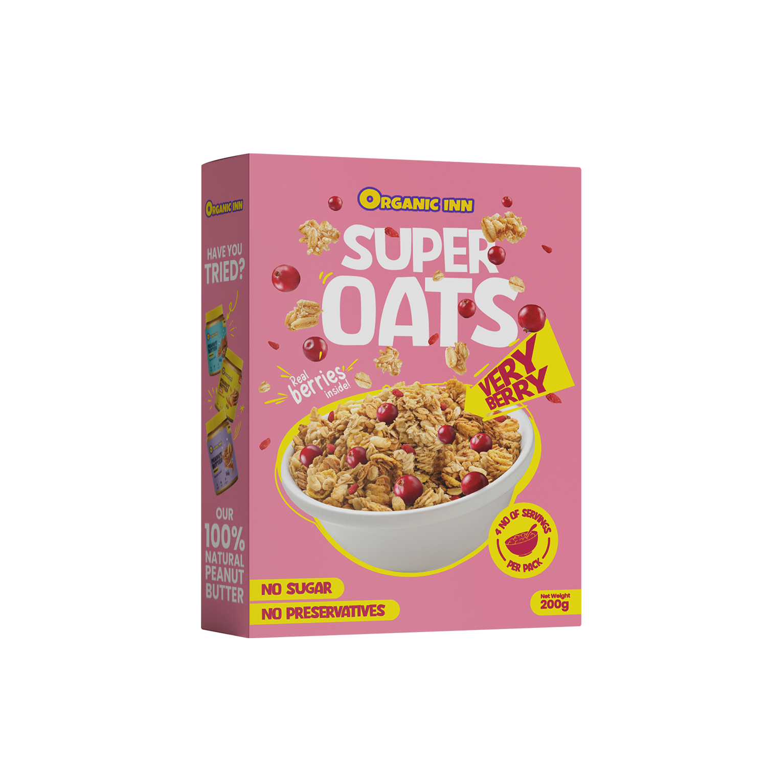 Organic Inn Very Berry Super Oats (200g) - Healthy Breakfast Pakistan.