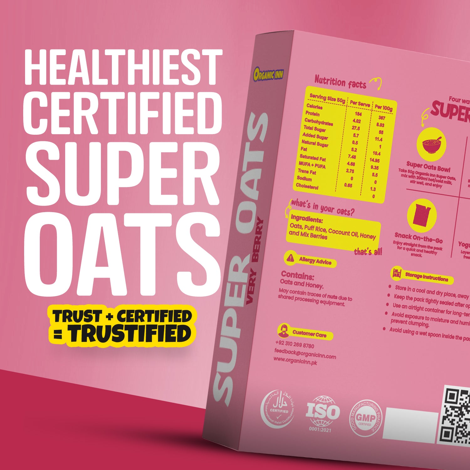 Organic Inn Very Berry Oats - Back View