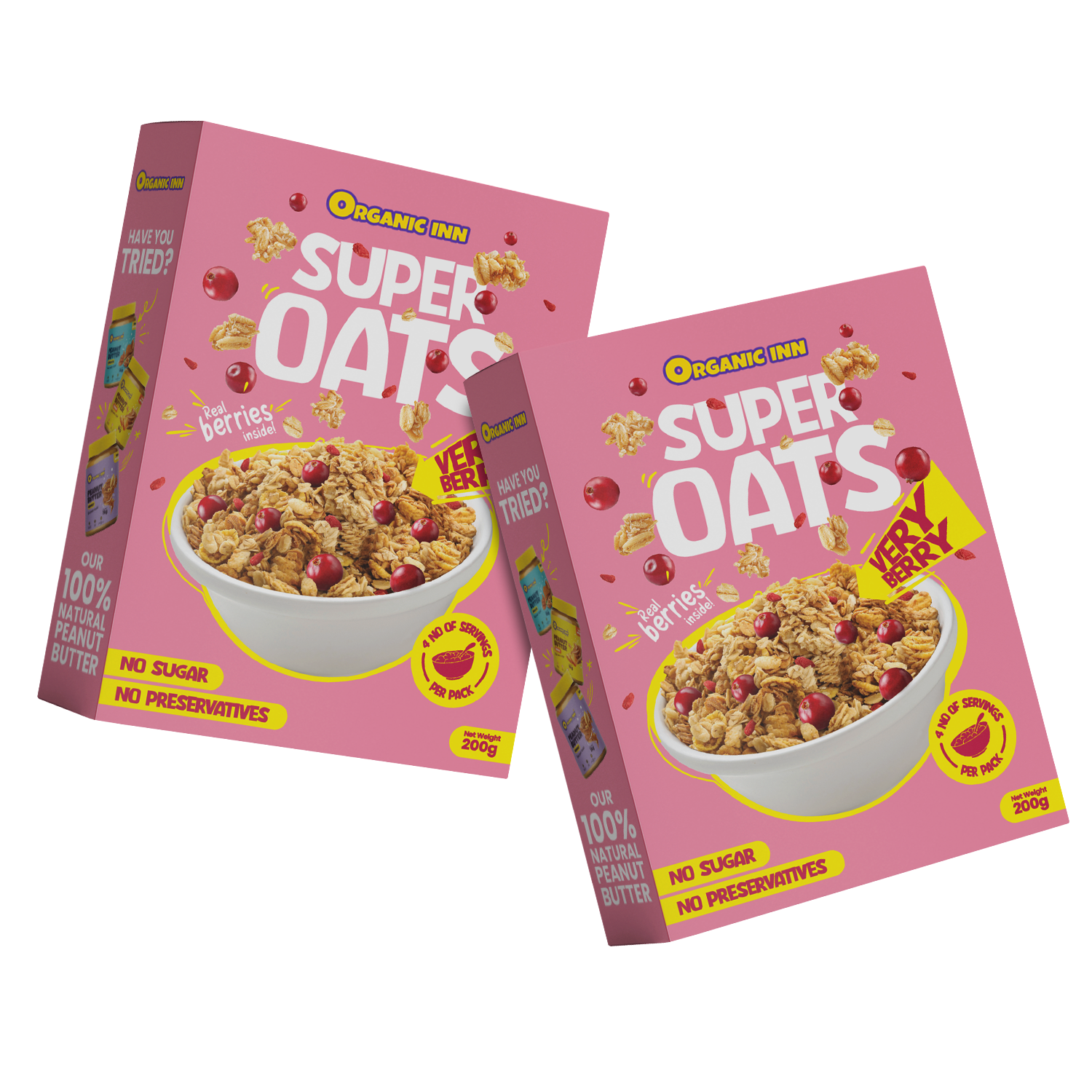 Organic Inn Very Berry Super Oats 200g - Front View