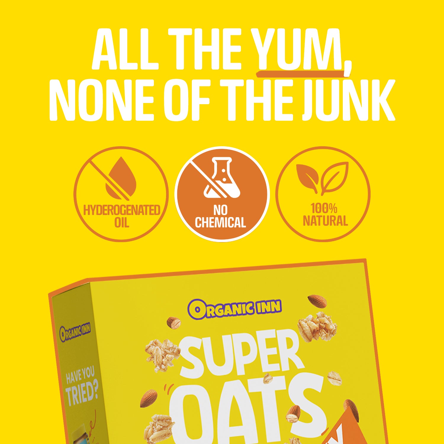 Organic Inn Honey Almond Super Oats with No Preservatives