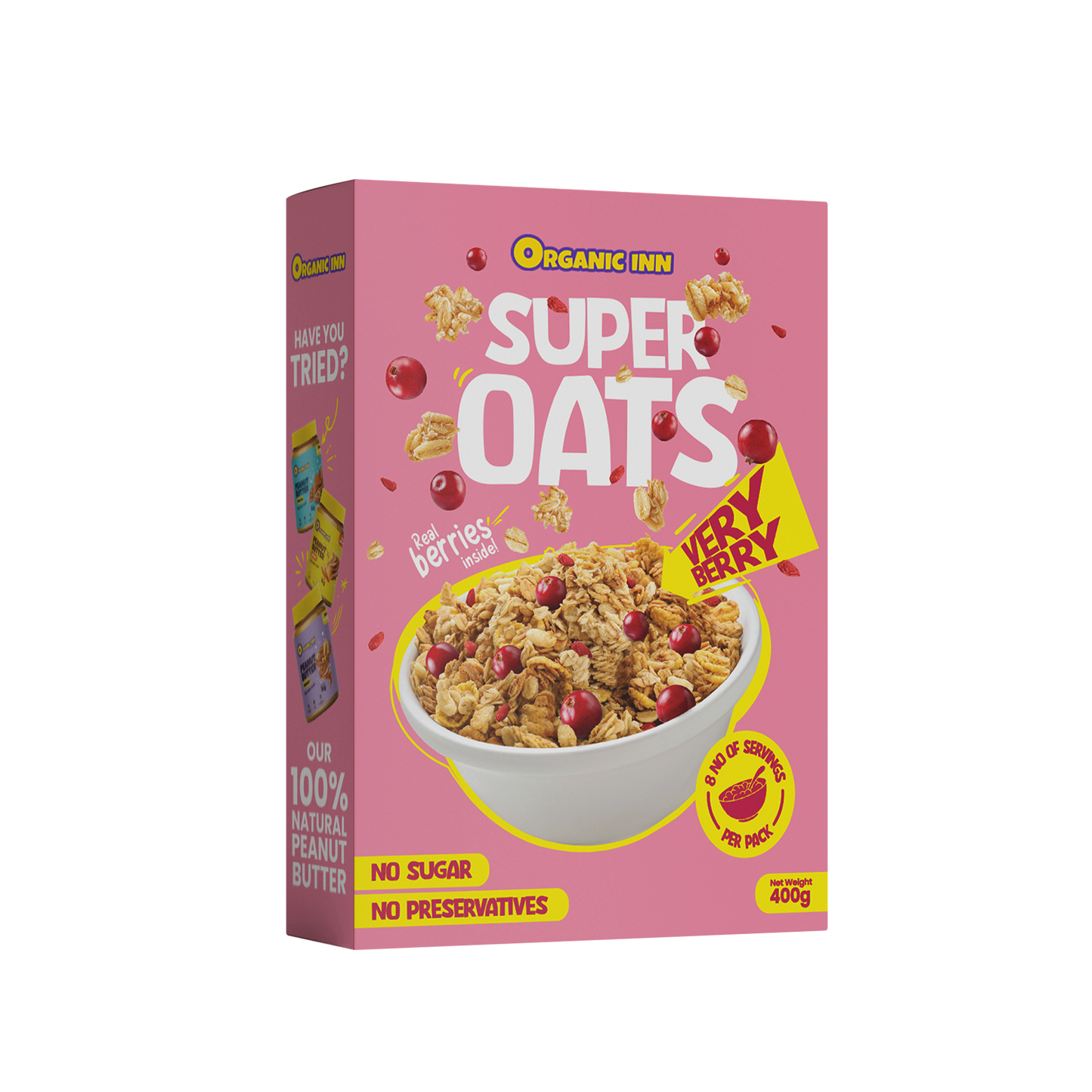 Organic Inn Very Berry Super Oats (400g) - Healthy Breakfast Pakistan.