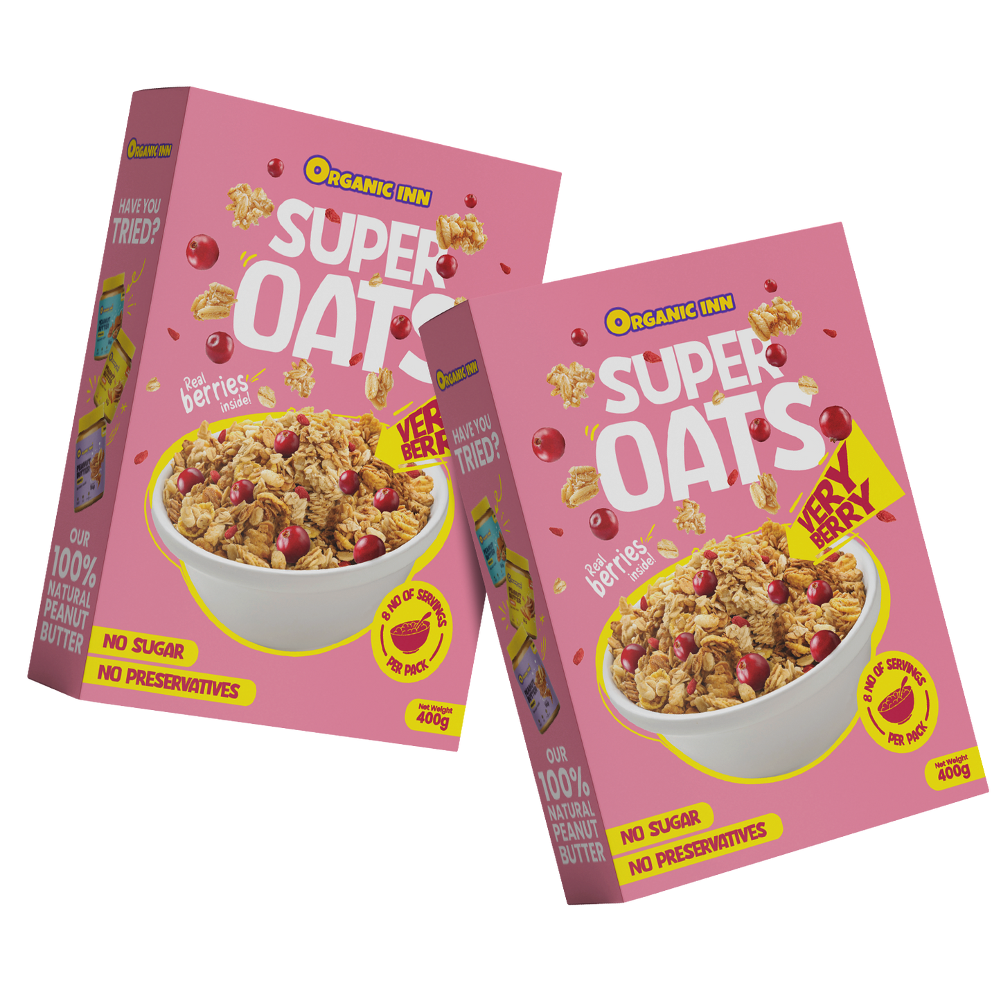Organic Inn Very Berry Super Oats 400g - Front View