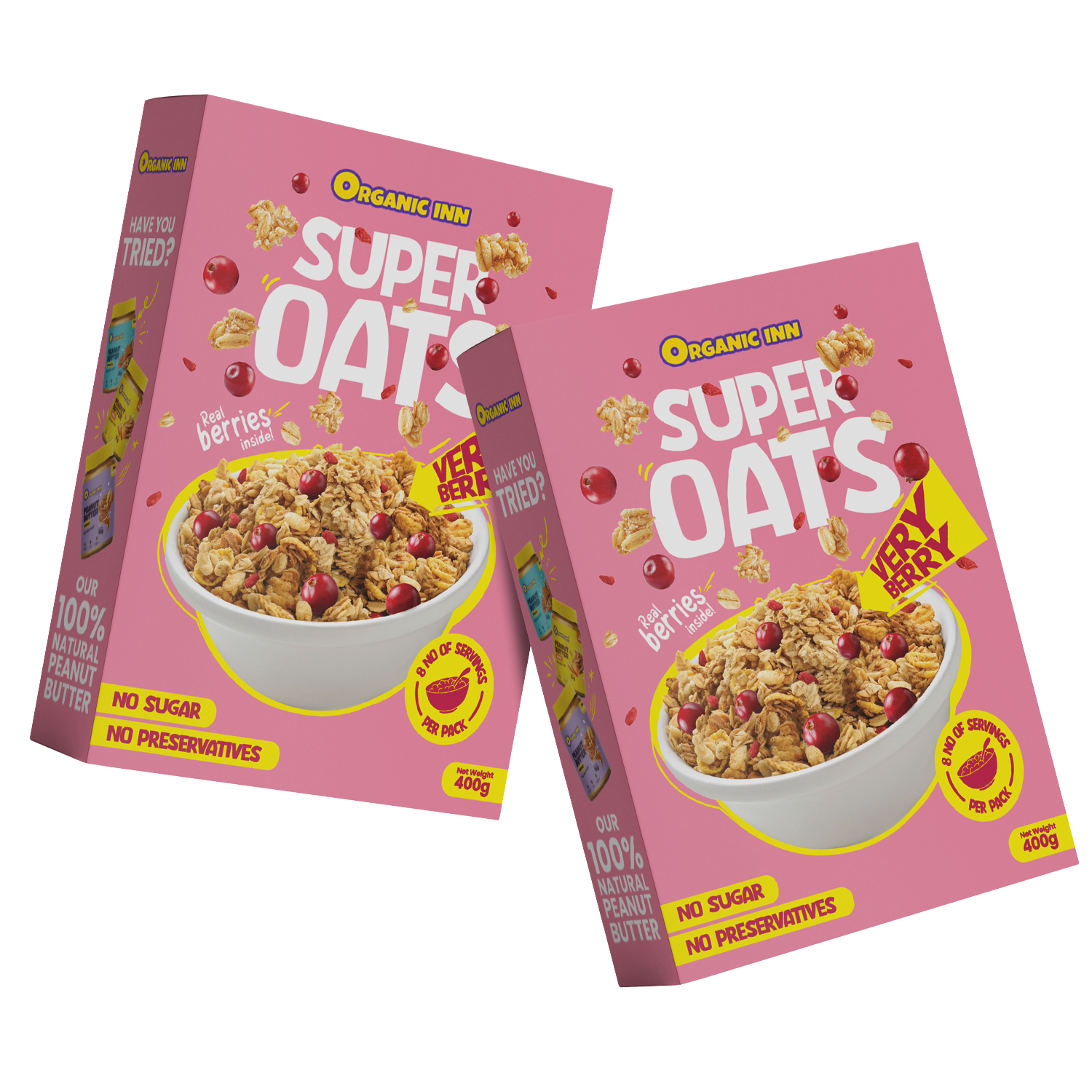 Organic Inn Very Berry Super Oats 400g - Front View