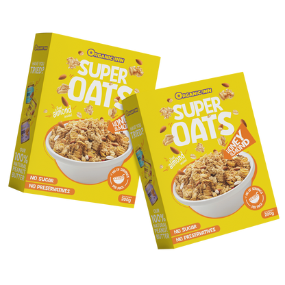 Organic Inn Honey Almond Super Oats 200g - Front View